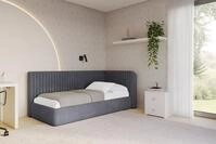 ALTDECOR Jugendbett AURY (Jugendbett mit Bettkasten und Lattenrost, Polsterbett...