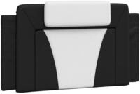 vidaXL Bett Kopfteilkissen "Viana" Schwarz-Wei&szlig; 100 cm Kunstleder (1-tlg)