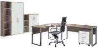 BMG M&ouml;bel B&uuml;rom&ouml;bel-Set Office Edition, (B&uuml;roset, 6 tlg), Rollcontainer und