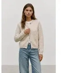 Vero Moda Strickjacke VMMAYBE JEWEL LS O-NECK CARDIGAN NOOS Kunstfaser, loose fit