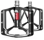LuxusKollektion Plattformpedale Fahrradpedale Flat MTB Leicht Schwarz-Rot