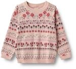 Strickpullover WHEAT "Jacquard Pullover Mikmak", M&auml;dchen, Gr. 98, rosa (2317...