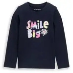 TOM TAILOR Langarmshirt T-Shirt (im Einserpack) Langarmshirt mit Wendepailletten blau
