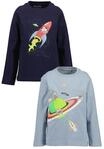 Langarmshirt BLUE SEVEN, Jungen, Gr. 98, multipack 2, Single Jersey,...