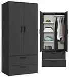 mokebo Kleiderschrank Der Kleiderheld (80x180x51 cm, 2-t&uuml;rig, 2 Schubladen & 4