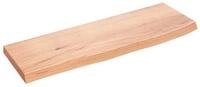 vidaXL Regal Wandregal Hellbraun 60x20x2 cm Massivholz Eiche Behandelt, 1-tlg.