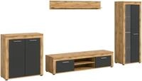 xonox.home Regal Jam Regal J6 System grau, Eiche Dekor., 4-tlg.