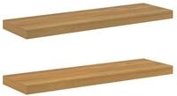 vidaXL Regal Wandregal 2 stk. Braun 80 x 23,5 x 3,8 cm Holzwerkstoff, 2-tlg.