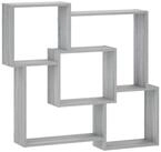 vidaXL Wandregal 98 x 17 x 91 cm Wandregal Sonoma-Grau 98x17x91 cm Holzwerkstoff