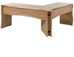 Massivmoebel24 Schreibtisch PURE ACACIA Akazie Massivholz natur (Massivholz...