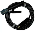 Conzelmann Schwei&szlig;kabel-Set mit E-Halter 5 m 200 A (10-25 qmm) Gummi Erdkabel...