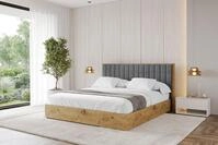 ALTDECOR Polsterbett ENZO4 (Polsterbett mit Bettkasten und Lattenrost, Boxbett...