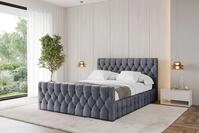 ALTDECOR Polsterbett LARO-Z (Polsterbett mit Bettkasten und Lattenrost, Boxbett...