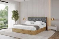ALTDECOR Polsterbett ENZO5 (Polsterbett mit Bettkasten und Lattenrost, Boxbett...