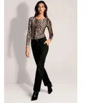 Regular-fit-Jeans MADELEINE "Jeans Beschichtete Slim-Jeans mit Nieten", Damen, Gr.