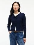 Tommy Jeans Strickjacke TJW CABLE CREW NECK CARDIGAN EXT Viskosemischung, mit