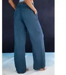 H.I.S Schlupfhose weites Bein, in Denim Optik blau 32/34