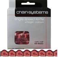 Point Fahrradkette Point Kette Magic Colour rot f&uuml;r Single Speed 1/2x1/8Zoll...