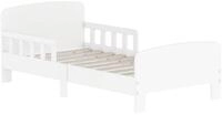 AIYAPLAY Kinderbett Kinderbett, Kleinkindbett mit Rausfallschutz, Lattenrost