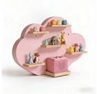 relaxdays Kinderregal Toniebox Regal Wolke, 1-tlg., rosa.