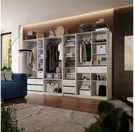 Vicco Kleiderschrank Elmo, Wei&szlig;, 50 x 200 cm 5er Set (5-St)