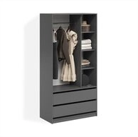 Livinity&reg; Kleiderschrank Trento, Anthrazit, mit 2 Schubladen (1-St)