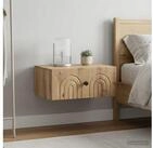 vidaXL Nachtkommode vidaXL Wandmontierter Nachttisch 2 stk. Artisan-Eiche