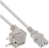 Inline Netzkabel, Schutzkontakt gewinkelt auf Kaltger&auml;testecker C13, 1,5m...