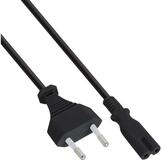 Inline Netzkabel, Netzstecker auf Euro 8 C7 Stecker, 2m Netzkabel