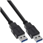Inline USB 3.2 Gen.1 Kabel, A an A, schwarz, 3m USB-Kabel schwarz