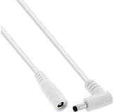 Inline DC Verl&auml;ngerungskabel, Winkelstecker, 4,0 x 1,7 mm, wei&szlig;, 2 m