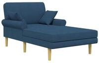 vidaXL Chaiselongue Chaiselongue Blau Stoff, 1 Teile