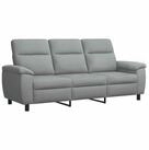 vidaXL Sofa 214 x 90 x 95 cm Sofa Hellgrau 214x90x95 cm Stoff, 1 Teile