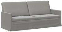 vidaXL Sofa 190 x 81 x 82 cm 3-Sitzer Sofa Hellgrau 190x81x82 cm Samt V, 1 Teile