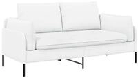 vidaXL Sofa 188 x 81 x 89 cm 2-Sitzer Sofa Wei&szlig; 188x81x89 cm Stoff, 1 Teile