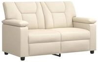 vidaXL Sofa 151 x 85 x 93 cm Sofa Creme 151x85x93 cm Kunstleder, 1 Teile