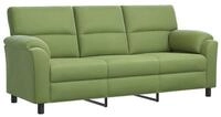 vidaXL Sofa 214 x 85 x 93 cm Sofa Hellgr&uuml;n 214x85x93 cm Samt, 1 Teile
