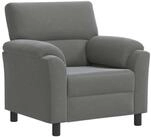 vidaXL Sessel 94 x 85 x 93 cm Sofa Dunkelgrau 94x85x93 cm Samt