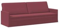 vidaXL Sofa 220 x 81 x 82 cm 3-Sitzer Sofa Weinrot 220x81x82 cm Stoff, 1 Teile