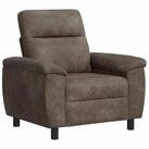 vidaXL Sessel 95 x 90 x 95 cm Sofa Dunkelgrau 95x90x95 cm Kunstwildleder