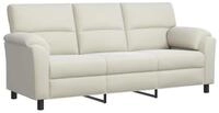 vidaXL Sofa 214 x 85 x 93 cm Sofa Creme 214x85x93 cm Samt, 1 Teile