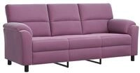 vidaXL Sofa 214 x 85 x 93 cm Sofa Lila 214x85x93 cm Samt, 1 Teile