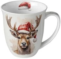 Ambiente Luxury Paper Products Becher Wald, Blumen, Pflanzen,Tieren -Winter,...