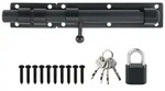 LuxusKollektion Bolzenriegel T&uuml;rriegel Bolzenriegel Edelstahl Schwarz 230mm...