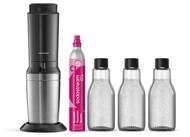 SodaStream Wassersprudler CRYSTAL 3.0 Wassersprudler titan, Vorteilspack, (Set,