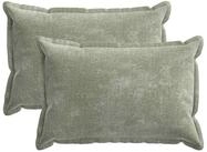 vidaXL Kissenbezug Kissenbezug 2 stk. HOUTEN Gr&uuml;n 50 x 70 cm Chenille-Stoff, (2