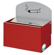 PROREGAL&reg; Aschenbecher Robuster Wandascher Schild 0,4L 16x14x9,8cm Rot
