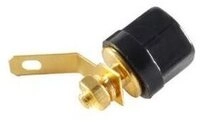 S-Conn Bananeneinbaubuchse, vergoldet, schwarz Adapter