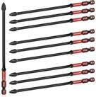 LuxusKollektion Bit-Set Schrauber Bit Set PH2 150mm 10St&uuml;ck Magnetisch