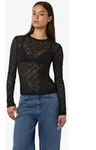 Noisy may Langarmshirt NMJUDITH (1-tlg) Spitze schwarz L (40)